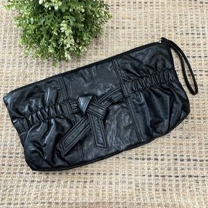 Large Faux Leather Clutch